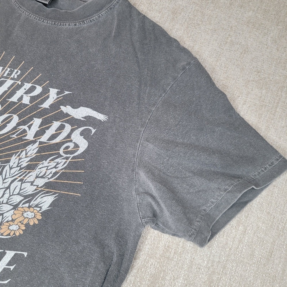 Comfort Colors T Shirt Women M Gray John Denver Country Roads Graphic Tee - Picture 8 of 8